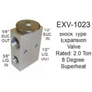 SUNAIR EXV-1023 - Air conditioning valve fits: DEUTZ; JCB; LANCIA; MASSEY FERGUSON fits: SAAB 9000 B202-B308I 09.84-12.98