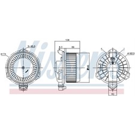 NISSENS 87723 - Luftfläkt passar: FIAT SEDICI SUZUKI SWIFT III, SWIFT IV, SX4 1.2-2.0D 02.05-