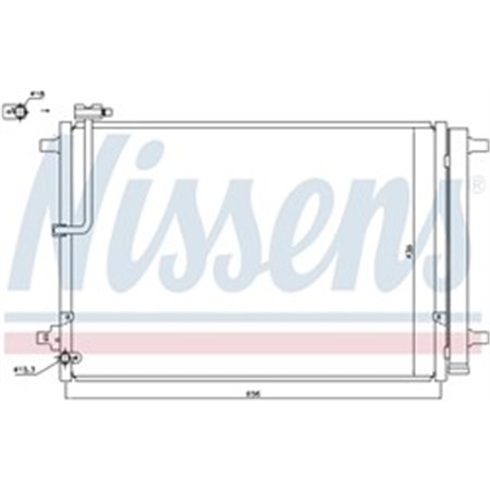 NISSENS 940329 - A/C kondensor (med torktumlare) passar: AUDI A8 D4 2.0H-6.3 11.09-01.18