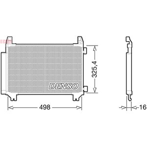 DENSO DCN50028 - A/C condenser (with dryer) fits: TOYOTA YARIS 1.0/1.3/1.5H 12.10-