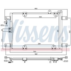 NISSENS 940578 - A/C condenser fits: SUZUKI GRAND VITARA I 2.0/2.0D/2.5 03.98-07.03