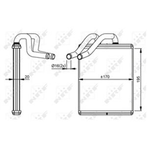 NRF 54301 - Heater fits: KIA SORENTO I 2.4/2.5D/3.5 08.02-12.11