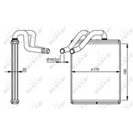 54301 Heat Exchanger, interior heating NRF