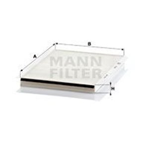 MANN-FILTER CU 2839 - Cabin filter fits: HONDA ACCORD V, ACCORD VI 1.6-3.0 03.93-06.03