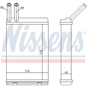 73642 Теплообменник, отопление салона NISSENS - Top1autovaruosad