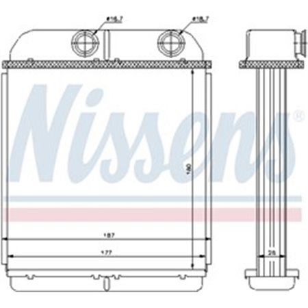 73644 Теплообменник, отопление салона NISSENS