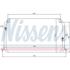 NISSENS 94026 - A/C condenser fits: LEXUS ES; TOYOTA CAMRY 2.2/3.0 06.91-12.97