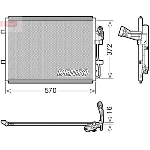 DENSO DCN44016 - A/C condenser (with dryer) fits: MAZDA 3, 5 1.6D 12.08-