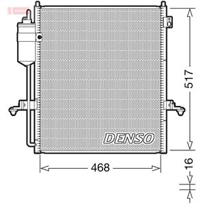 DCN45004 A/C condenser (with dryer) fits: MITSUBISHI L200 / TRITON 2.5D 11