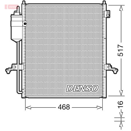 DCN45004 Lauhdutin, ilmastointi DENSO