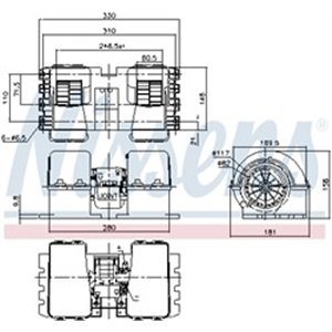 NIS 87194 Õhupuhur sobib: MERCEDES ACTROS 11.9D/15.9D 04.96 