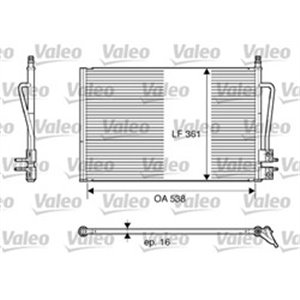 VALEO 817664 - A/C condenser fits: FORD FIESTA V, FUSION 1.25-2.0 11.01-12.12