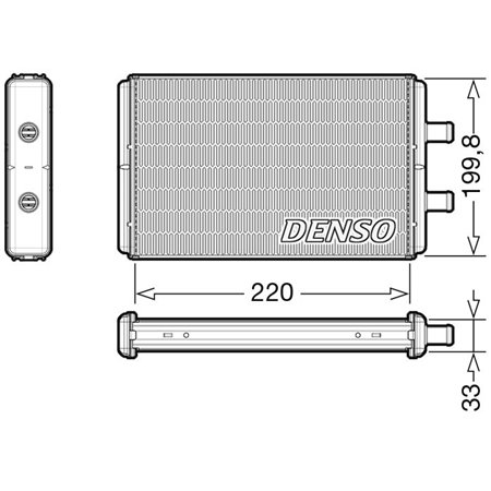 DRR12016 Värmeväxlare, invändig uppvärmning DENSO