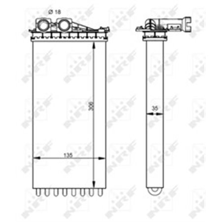 NRF 54333 - Heater fits: DS DS 5 CITROEN DS5 PEUGEOT 3008, 5008, 5008 I, 5008 II 1.2-2.0DH 06.09-