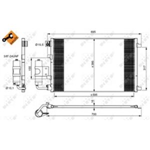 350042 Конденсатор, кондиционер NRF - Top1autovaruosad