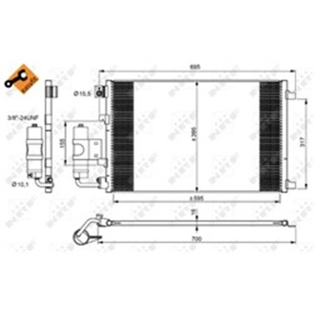 350042 Condenser, air conditioning NRF