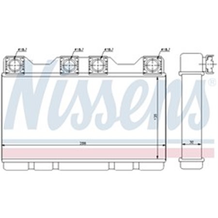 70515 Теплообменник, отопление салона NISSENS