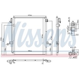 NISSENS 940610 - A/C condenser fits: MITSUBISHI L200 / TRITON 2.5D 11.05-12.15