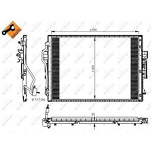 NRF 350218 - A/C condenser fits: MERCEDES S (C216), S (W221) 2.2D-6.2 10.05-12.13