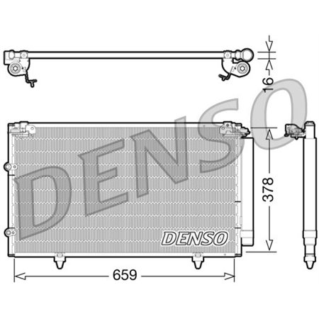 DCN51003 Lauhdutin, ilmastointi DENSO