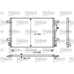 VALEO 817741 - A/C condenser fits: AUDI A4 B6, A4 B7, A6 C5 1.6-3.0 11.00-06.08