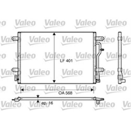 817741 Kondensor, luftkonditionering VALEO