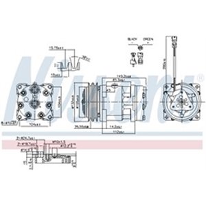 NISSENS 890336 - Air-conditioning compressor fits: RVI MIDLUM, PREMIUM 04.96-