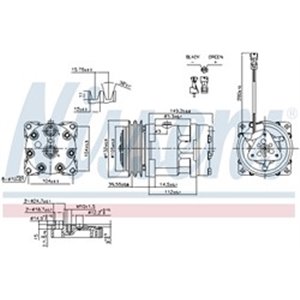 890336 Компрессор, кондиционер NISSENS - Top1autovaruosad