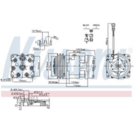 NIS 890336 Air conditioning compressor fits: RVI MIDLUM, PREMIUM 04.96 
