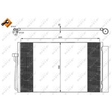 NRF 35538 - A/C kondensor (med torktumlare) passar: BMW 5 (E60), 5 (E61), 6 (E63), 6 (E64), 7 (E65, E66, E67) 2.0D-4.4D 06.02-12