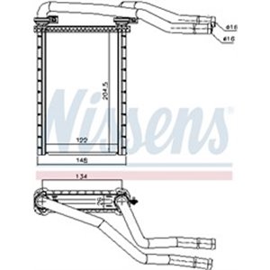 73991 Heat Exchanger, interior heating NISSENS - Top1autovaruosad