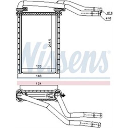 73991 Heat Exchanger, interior heating NISSENS