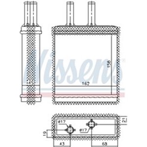 77505 Heat Exchanger, interior heating NISSENS - Top1autovaruosad