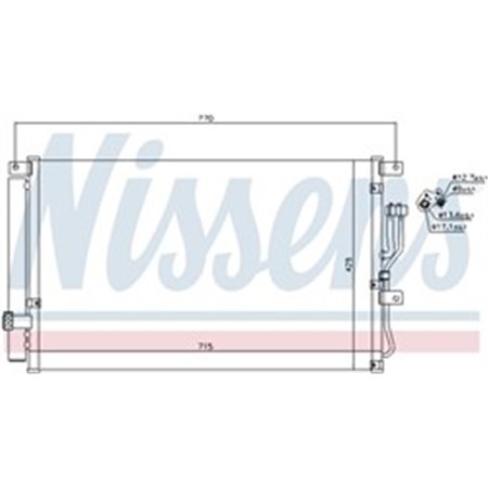 940211 Kondensor, luftkonditionering NISSENS