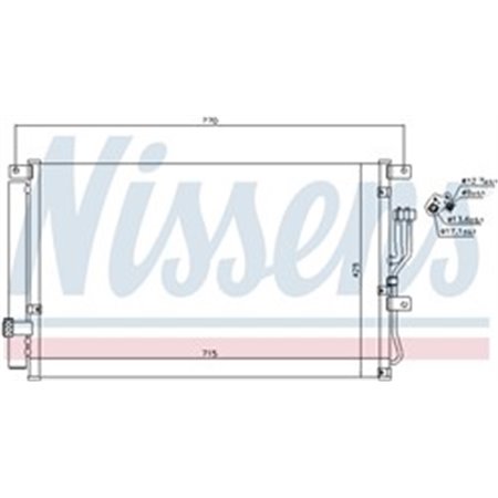 NISSENS 940211 - A/C kondensor (med torktumlare) passar: HYUNDAI IX55 3.0D 09.08-12.12