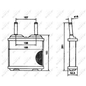 52113 Heat Exchanger, interior heating NRF - Top1autovaruosad