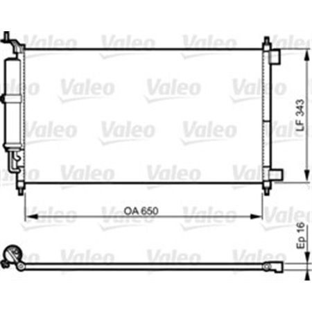 VAL814221 Радиатор кондиционера VALEO 