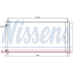 NISSENS 940036 - A/C condenser (with dryer) fits: TOYOTA AURIS, COROLLA, VERSO 1.6D/2.0D/2.2D 10.06-08.18