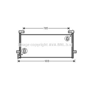 VL5081 AVA A/C condenser 832x331x16 fits: VOLVO FH, FH II, FH III, FH12, FH1