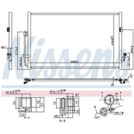 940556 Kondensor, luftkonditionering NISSENS