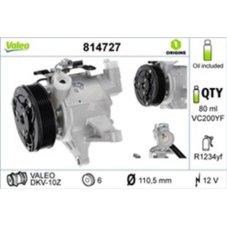 814727 Compressor, air conditioning VALEO