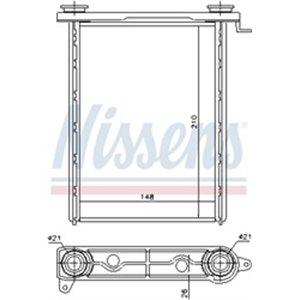 73343 Heat Exchanger, interior heating NISSENS - Top1autovaruosad