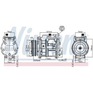 NIS 89329 Kliimaseadme kompressor sobib: IVECO DAILY III, DAILY IV, DAILY V