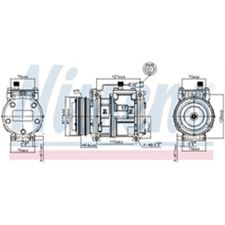 NISSENS 89329 - Air-conditioning compressor fits: IVECO DAILY III, DAILY IV, DAILY V 2.3D/3.0CNG/3.0D 07.99-02.14
