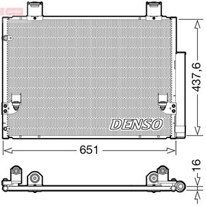 DENSO DCN50057 - A/C condenser (with dryer) fits: TOYOTA HILUX VII 2.5D/3.0D 03.05-09.15