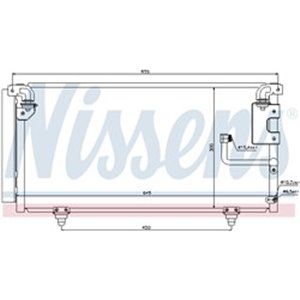 NISSENS 940091 - A/C condenser (with dryer) fits: SUBARU LEGACY IV, OUTBACK 2.0D 02.08-12.09