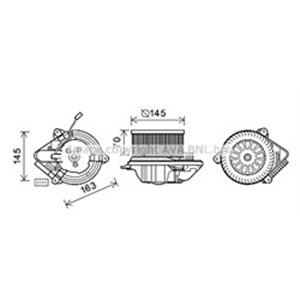 CN8503 AVA Air blower fits: CITROEN XM PEUGEOT 605 2.0 3.0 05.89 10.00