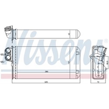 72937 Heat Exchanger, interior heating NISSENS