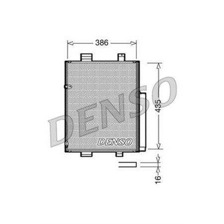 DENSO DCN35001 - A/C condenser (with dryer) fits: DAIHATSU MATERIA 1.3/1.5 10.06-