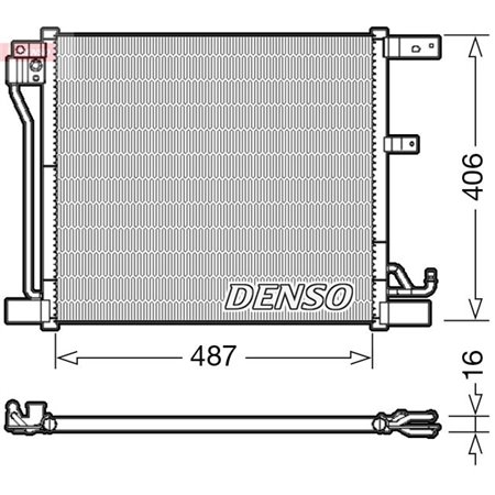 DCN46018 Lauhdutin, ilmastointi DENSO